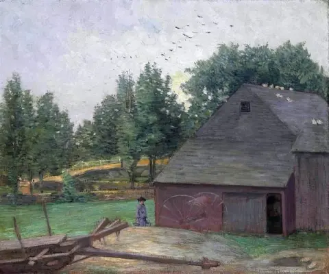 Verão em Connecticut - o velho celeiro em Branchville, 1890