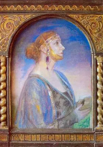 Chansonniere Yvette Guilbert Parisin muotokuva