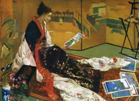 Capricho en morado y oro El biombo dorado 1864