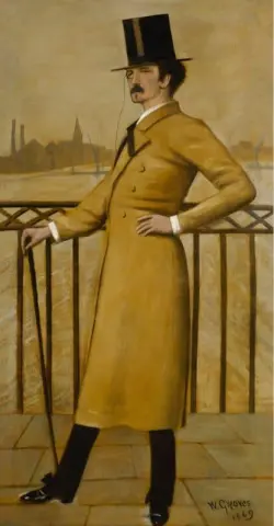 James Abbott Mcneill Whistler en el paseo de la viuda en su casa en Lindsey Row Chelsea 1869