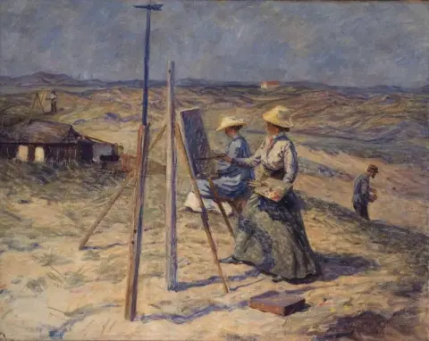 Skagen 的年轻女艺术家