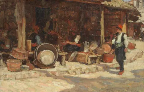 금속 세공인 사라예보 보스니아 1902