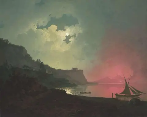 Vesuvius in uitbarsting gezien vanuit Posillipo 1789