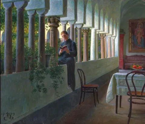 Präst som läser. Amalfi