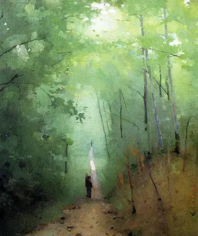 Landskap På Fontainebleau-skogen