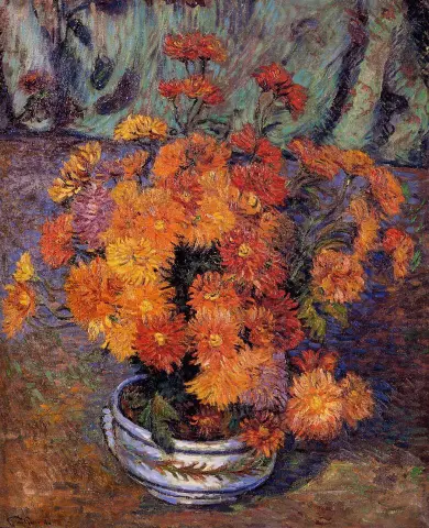 "Un vaso di crisantemi - 1885"