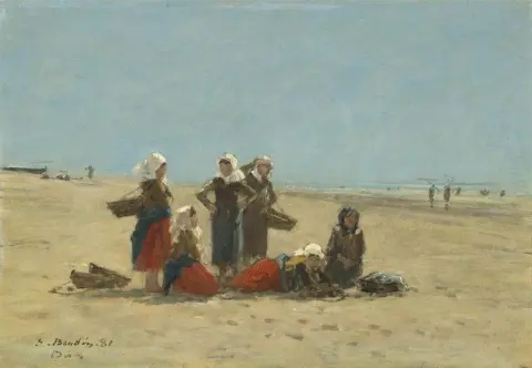 نساء على الشاطئ في بيرك - 1881
