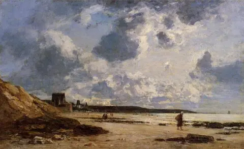 Трувиль, черные скалы - 1863 г.