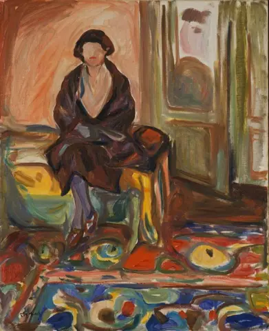 Modello seduto sul divano 1920-21