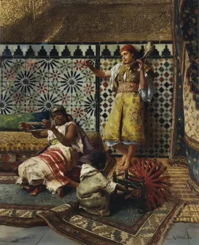 Filatura nell'Harem 1886