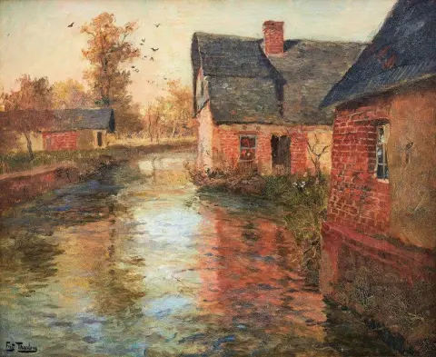 نهر يمر بـ Arques-la-bataille، كاليفورنيا، 1895