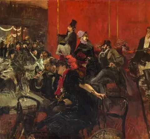 Party Scene at the Moulin Rouge 1889