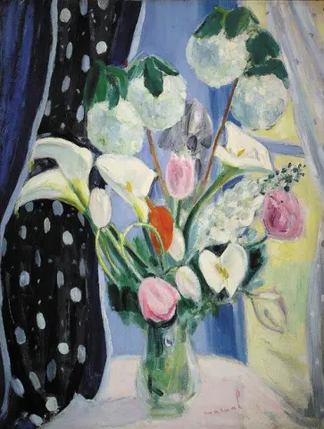 Boeket bloemen bij het Zwarte Gordijn
