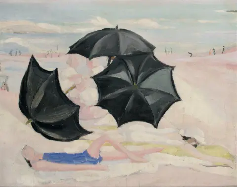 De paraplu's, Biarritz, 1924