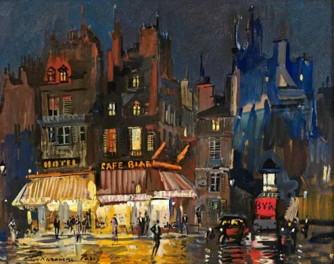 Paris La Nuit - Rue Lepic Montmartre