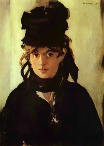 Berthe Morisot med en bukett viol