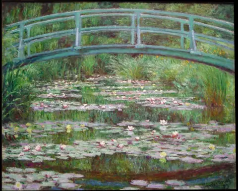 Seerosen mit japanischer Fußgängerbrücke - 1899
