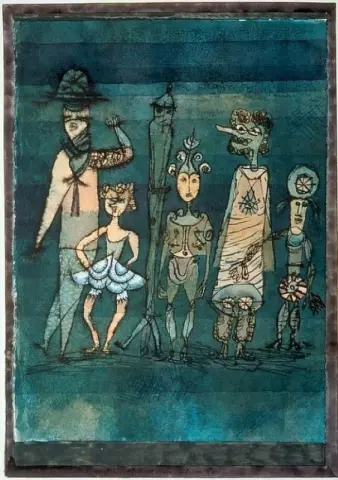 Masken Auf Der Wiese - Máscaras no Prado 1923