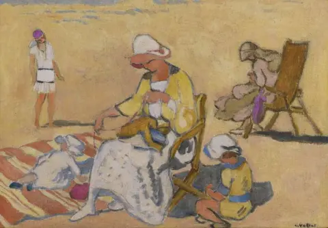 Couture on the Beach ca. 1915