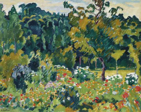 Kunstnerens hage i Choisel ca. 1930