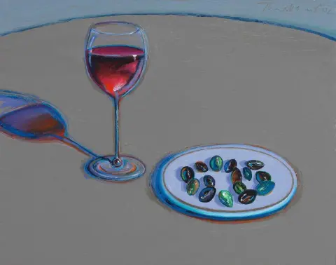 Bicchiere di vino Olive 2002