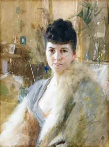 Lady With Fur Cape